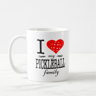 I Liebe mein Pickleball Familien-Sprichwort Kaffeetasse