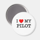 I Liebe mein PILOT Magnet (Vorderseite/Rückseite)