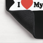 I Liebe mein Pinscher - Hundeknochen Mousepad (Ecke)