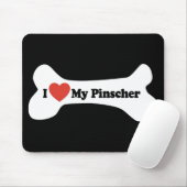I Liebe mein Pinscher - Hundeknochen Mousepad (Mit Mouse)