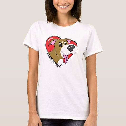 I Liebe mein Pit Bull TShirt (Cartoon) (Vorderseite)