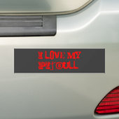 I Liebe mein PitBull! Autoaufkleber (Auf Auto)