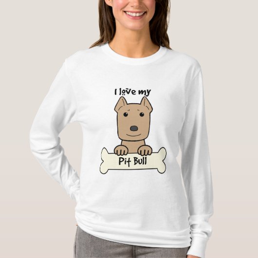 I Liebe mein Pitbull T-Shirt (Vorderseite)