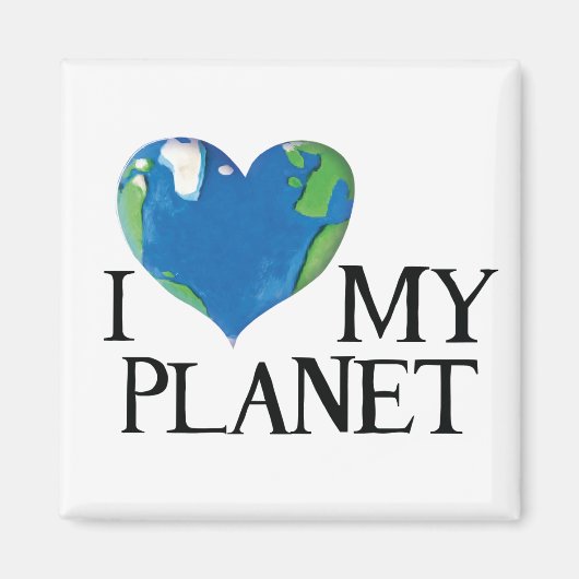 i Liebe mein Planetenmagnet Magnet (Vorne)