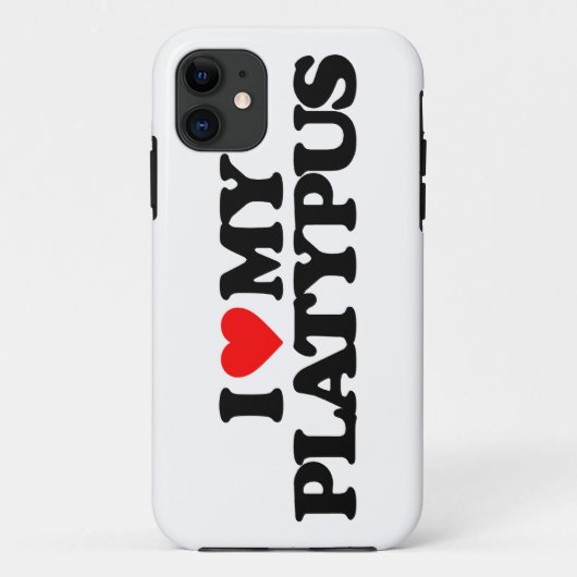 I LIEBE MEIN PLATYPUS Case-Mate iPhone HÜLLE (Rückseite)