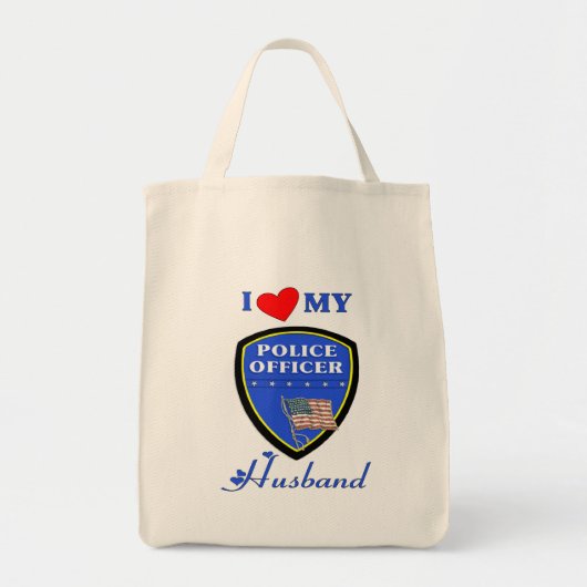 I Liebe mein Polizei-Ehemann Tragetasche (Vorne)