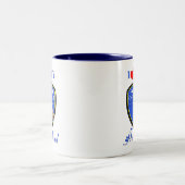 I Liebe mein Polizei-Ehemann Zweifarbige Tasse (Mittel)