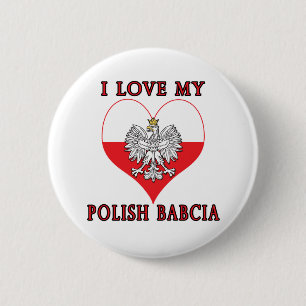 I Liebe Mein Polnisch Babcia Button