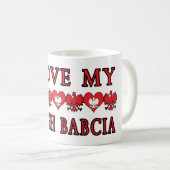 I Liebe Mein Polnisch Babcia Kaffeetasse (VorderseiteRechts)