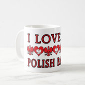 I Liebe Mein Polnisch Babcia Kaffeetasse (Vorderseite Links)