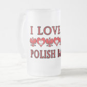 I Liebe Mein Polnisch Babcia Mattglas Bierglas (Vorderseite Links)