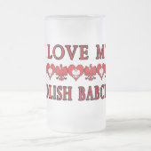 I Liebe Mein Polnisch Babcia Mattglas Bierglas (Mittel)