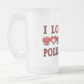 I Liebe Mein Polnisch Babcia Mattglas Bierglas (Links)