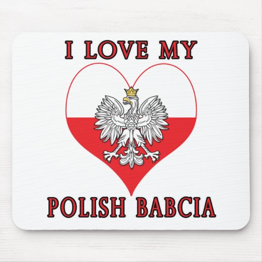 I Liebe Mein Polnisch Babcia Mousepad (Vorne)