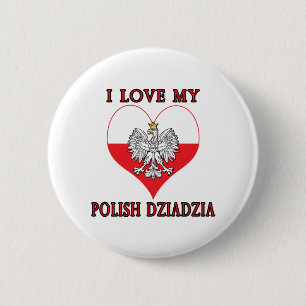 I Liebe Mein Polnisch Dziadzia Button