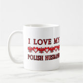 I Liebe mein polnischer Ehemann Kaffeetasse (Links)