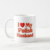 I Liebe mein polnischer Ehemann Kaffeetasse (Links)