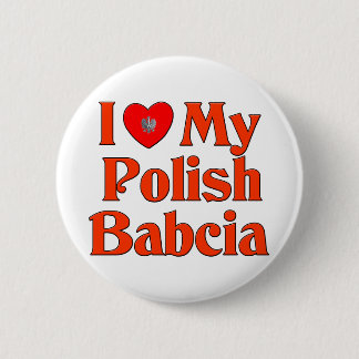 I Liebe mein polnisches Babcia (Großmutter) Button