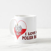 I Liebe mein polnisches Babcia Kaffeetasse (Vorderseite Links)