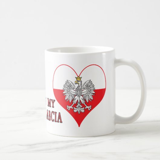 I Liebe mein polnisches Babcia Kaffeetasse (Rechts)