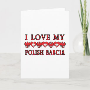 I Liebe mein polnisches Babcia Karte