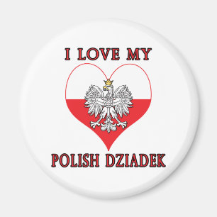 I Liebe mein polnisches Dziadek Magnet