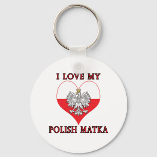 I Liebe mein polnisches Matka Schlüsselanhänger