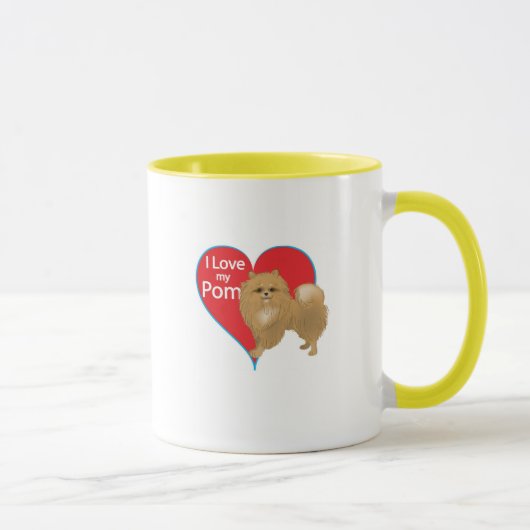 I Liebe mein Pom Tasse (Rechts)