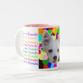 I Liebe mein Pomchi Zweifarbige Tasse (Vorderseite Links)