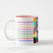 I Liebe mein Pomchi Zweifarbige Tasse (Links)