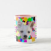 I Liebe mein Pomchi Zweifarbige Tasse (Mittel)