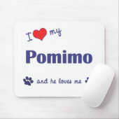 I Liebe mein Pomimo (männlicher Hund) Mousepad (Mit Mouse)