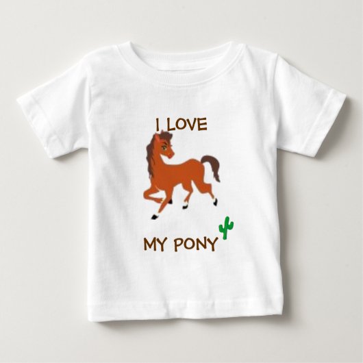 I LIEBE MEIN PONY BABY T-SHIRT (Vorderseite)