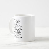 I LIEBE MEIN POODLE - Personalisiertes Hundebesitz Kaffeetasse (Vorderseite Links)