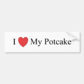 I Liebe mein Potcake Autoaufkleber (Vorne)