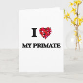 I Liebe mein Primat Karte (Gelbe Blume)