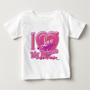 I Liebe Mein Prinz rosa/lila - Herz Baby T-shirt