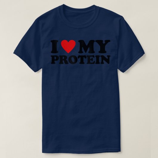 I Liebe Mein Protein Shirt Workout Gym I Hebe My P (Design vorne)