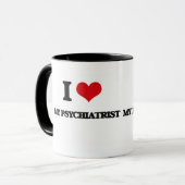I Liebe mein Psychiater Tasse (Vorderseite Links)