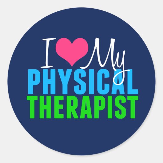 I Liebe Mein PT Runder Aufkleber (Vorderseite)