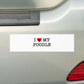 I LIEBE MEIN PUDEL AUTOAUFKLEBER (Auf Auto)
