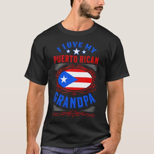 I Liebe mein Puerto-Rico-Opa T-Shirt (Vorderseite)