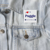 I Liebe mein Puggle (weiblicher Hund) Button (Beispiel)