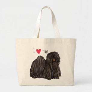 I Liebe mein Puli Jumbo Stoffbeutel