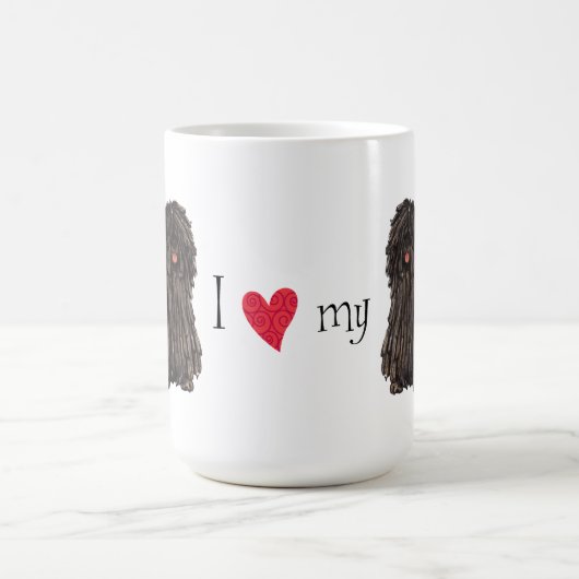 I Liebe mein Puli Kaffeetasse (Mittel)
