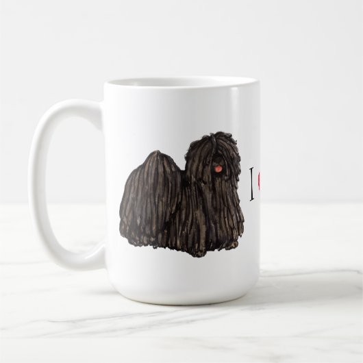 I Liebe mein Puli Kaffeetasse (Links)