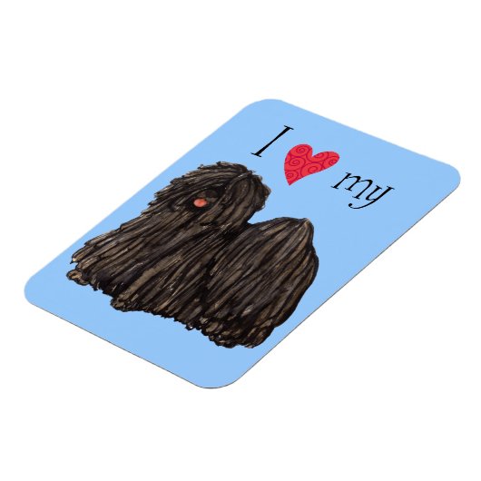 I Liebe mein Puli Magnet (Linke Seite)
