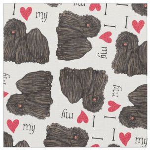 I Liebe mein Puli Stoff