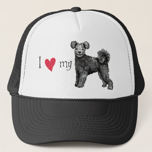 I Liebe mein Pumi Truckerkappe (Vorderseite)