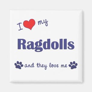 I Liebe mein Ragdolls (mehrfache Katzen) Magnet